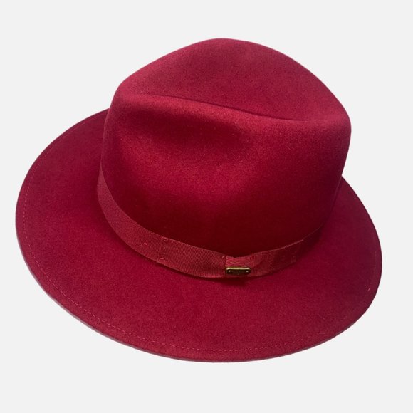 San Diego Hat Co Crimson Red Wool Fedora main image 9